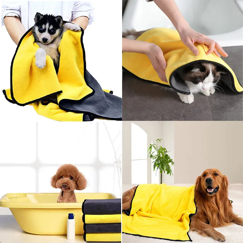 Toalhas de Fibra Para Secar Seu Pet Após Banho